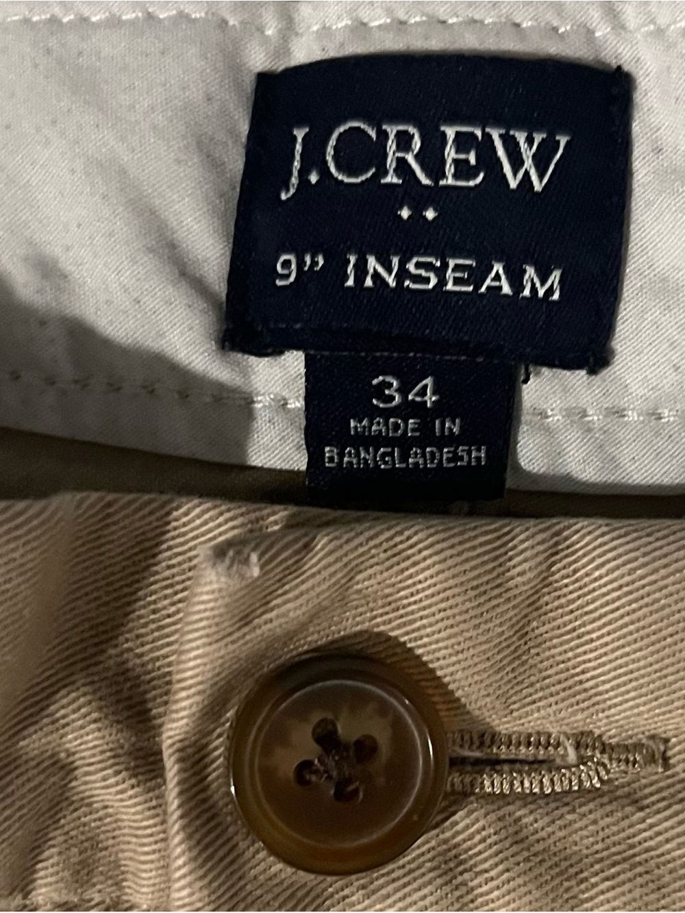 J. CREW Men’s Tan Flat Front Shorts, Sz 34, 9” Inseam ORIG $125 DESIGNER Deal!